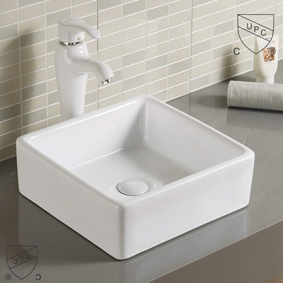 Kwadratowa umywalka porcelanowa mała naklejka umywalka łazienkowa biała umywalka