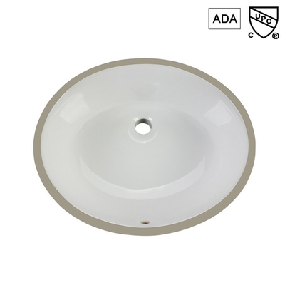 Białe nowoczesne umywalki łazienkowe Ada Undermount Koryta owalna ceramiczna 15 cali
