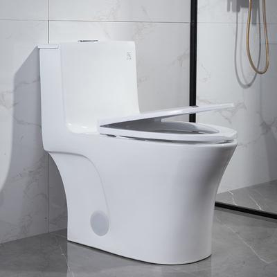 3L 6L Podwójna spłuczka jednoczęściowa toaleta z górnymi przyciskami CUPC Biała porcelana