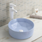Umywalka łazienkowa nablatowa Odporna na zarysowania niebieska okrągła umywalka
