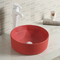 Gładka nablatowa umywalka łazienkowa Czerwona umywalka z rozpryskiwaniem wody