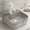 Porcelanowy biały kwadratowy blat do umywalki łazienkowej Gładki 385X385X140MM