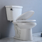 Komfortowa wysokość Dwuczęściowa toaleta Białe okrągłe wydłużone krzesło funkcyjne 800mm