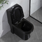 Czarne jednoczęściowe wydłużone toalety 1,6 Gpf Syfonowe systemy spłukiwania toalet